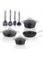 Grand 11 Parça Granit Tencere Seti Siyah 2