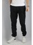 Siyah Erkek Oversize Jogger Bel Ve Paça Lastikli Kargo Cepli Pantolon 1