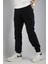 Siyah Erkek Oversize Jogger Bel Ve Paça Lastikli Kargo Cepli Pantolon 2