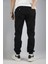 Siyah Erkek Oversize Jogger Bel Ve Paça Lastikli Kargo Cepli Pantolon 3