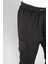 Siyah Erkek Oversize Jogger Bel Ve Paça Lastikli Kargo Cepli Pantolon 4