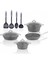 Grand 11 Parça Granit Tencere Seti Gri 2
