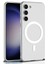 Galaxy S23 Kılıf Kamera Korumalı Magsafe Wireless Şarj Özellikli Lansman Dokulu Kapak (Kıpta-Mag) 1