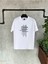 Çizgi Baskılı Beyaz Oversize Erkek Tshirt 1