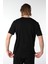 Erkek Bisiklet Yaka Kısa Kollu Regular Fit Baskılı Tişört Siyah 5