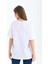 Kadın Beyaz Önü Transfer Baskılı Boyfriend Kalıp %100 Pamuk Örme T-Shirt 3