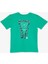 Girls & Boys Erkek Çocuk Tişört Yazı Baskılı 8-14 Yaş, Yeşil 2