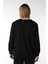 Erkek Baskılı Sweatshirt Siyah 4