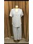 NENA-24073-BAYAN Kısa Kollu Önden Açık Pijama Takımı-Gri 1