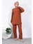 Taba Kolyeli Kolları Düğmeli Tunik Pantolon Takım 2