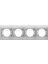 Thea Blu Chrome Matt+Beyaz Dörtlü Çerçeve - WBTF08045CM-TR 1