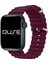 Ocean Loop Silikon Kordon, Apple Watch Series SE/11/10/9/8/7/6/5/4/3 ile Uyumlu, 42mm/41mm/40mm/38mm, Mürdüm 2