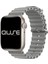 Ocean Loop Silikon Kordon, Apple Watch Series SE/10/9/8/7/6/5/4/3 ile Uyumlu, 49mm/46mm/45mm/44mm/42mm, Gri 3