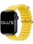 Ocean Loop Silikon Kordon, Apple Watch Series SE/10/9/8/7/6/5/4/3 ile Uyumlu, 42mm/41mm/40mm/38mm, Sarı 2