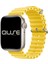 Ocean Loop Silikon Kordon, Apple Watch Series SE/10/9/8/7/6/5/4/3 ile Uyumlu, 42mm/41mm/40mm/38mm, Sarı 3