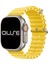 Ocean Loop Silikon Kordon, Apple Watch Series SE/10/9/8/7/6/5/4/3 ile Uyumlu, 42mm/41mm/40mm/38mm, Sarı 4