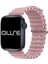 Ocean Loop Silikon Kordon, Apple Watch Series SE/10/9/8/7/6/5/4/3 ile Uyumlu, 49mm/46mm/45mm/44mm/42mm, Pembe 2