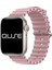 Ocean Loop Silikon Kordon, Apple Watch Series SE/10/9/8/7/6/5/4/3 ile Uyumlu, 49mm/46mm/45mm/44mm/42mm, Pembe 3