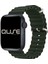 Ocean Loop Silikon Kordon, Apple Watch Series SE/11/10/9/8/7/6/5/4/3 ile Uyumlu, 49mm/46mm/45mm/44mm, Zeytin Yeşili 2