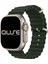 Ocean Loop Silikon Kordon, Apple Watch Series SE/11/10/9/8/7/6/5/4/3 ile Uyumlu, 49mm/46mm/45mm/44mm, Zeytin Yeşili 4