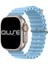 Ocean Loop Silikon Kordon, Apple Watch Series SE/11/10/9/8/7/6/5/4/3 ile Uyumlu, 42mm/41mm/40mm/38mm, Bebek Mavisi 3