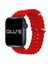 Ocean Loop Silikon Kordon, Apple Watch Series SE/11/10/9/8/7/6/5/4/3 ile Uyumlu, 49mm/46mm/45mm/44mm, Kırmızı 2