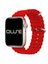 Ocean Loop Silikon Kordon, Apple Watch Series SE/11/10/9/8/7/6/5/4/3 ile Uyumlu, 49mm/46mm/45mm/44mm, Kırmızı 3