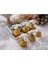 Inci Tanem Store Çiçekli Mini Vazo 6 Adet Gold Vazo 5