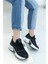 1657 Anatomik Air Tabanlı Bayan Sneakers Ayakkabı - NKT01657-SIYAH Beyaz-36 2