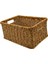 Rattan Sepet Sundurukları Kiler Oturma Odası Tezgahı Için Depolama Sepeti Dark 34X24X14CM (Yurt Dışından) 1