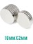 Çap 18MM x Kalınlık 2mm Yuvarlak Güçlü Neodyum Magnet Mıknatıs 4