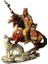 Collection Atlı Kızılderili ve Kurt Figürü 21CM 1