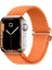 Apple Watch Series SE/11/10/9/8/7/6/5/4/3 ile Uyumlu 42mm-41mm-40mm-38mm Ayarlanabilir Tokalı Örgü Kordon Turuncu 1