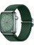 Apple Watch Series SE/10/9/8/7/6/5/4/3/Ultra Uyumlu 49mm-46mm-45mm-44mm-42mm Ayarlanabilir Tokalı Örgü Kordon Çam Yeşili 1