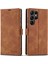 Samsung Galaxy S23 Ultra Anti-Fall Phone Cover Cilt Dostu Deri Deri Stand Cüzdan Cep Telefonu Kılıfı (Yurt Dışından) 1