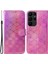 Samsung Galaxy S23 Için Ultra Göz Kamaştırıcı Çiçek Deseni Pu Deri Kasa Cüzdan Stand Tam Kapsam Iç Tpu Telefon Kapağı Kayışlı (Yurt Dışından) 1