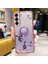 Samsung Galaxy S23 Için Artı Halka Kickstand Çiçek Deseni Rhinestone Dekoru Glitter Yumuşak Tpu Telefon Arka Kapak (Yurt Dışından) 1