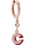 Kişiye Özel 3D Harf Sallantı Küpe Rose 4