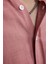 Slim Fit Uzun Kol Biyeli Yaka Düğmeli Keten Erkek Pudra Gömlek 5