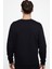 Unisex Relax Fit Rahat Kesim %100 Pamuk Basic Siyah Bisiklet Yaka Sweatshirt 4