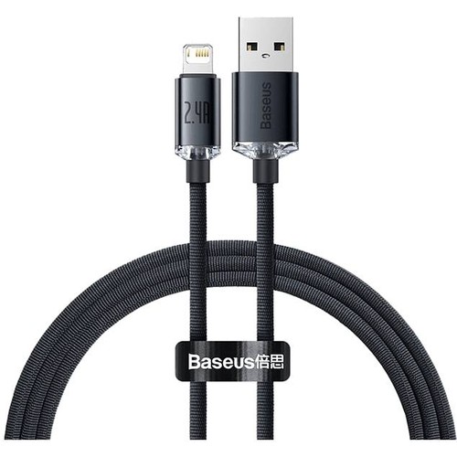 Baseus Crystal Shine 2.4A Hızlı Şarj 1.2m Lightning Şarj Kablosu Ev Şarj Adaptörü