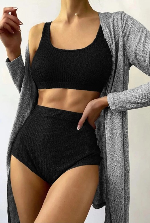 Fancy&Dancy Kadın Kaşkorse Kumaş Yüksek Bel İç Çamaşır Takımı - Sütyen Külot Takımı - 50100 görsel 5