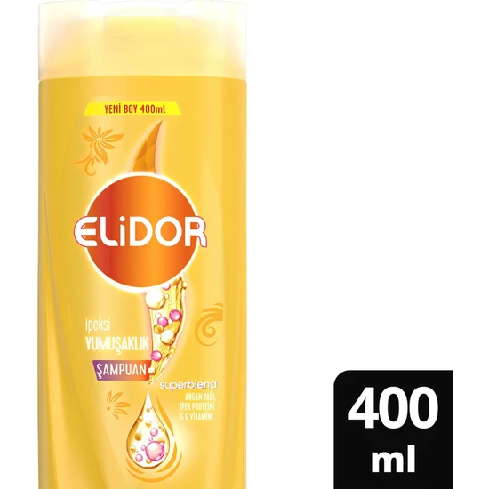 Elidor Superblend Saç Bakım Şampuanı İpeksi Yumuşaklık Argan Yağı İpek Proteini C Vitamini 400 ml