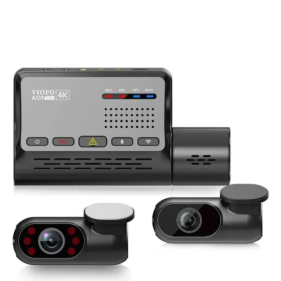 Viofo A139 Pro 3 Kameralı Ön-Arka-Iç 4K Hdr 5ghz Wifi Gps'li Araç Kamerası