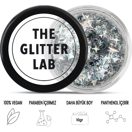 The Glitter Lab - Metallic Space - Jel Formlu Parlak Glitter ~10 gr
