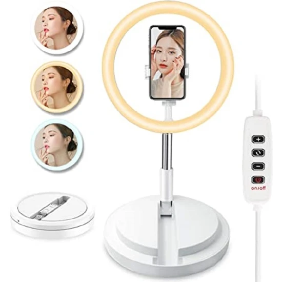 Airstorr Ring Fill Light LED Işıklı Tripod 10 Inç Halka Youtuber Tiktok Makyaj Işığı Standlı Airstorr Ring Fill Light LED Işıklı Tripod 10 Inç Halka Youtuber Tiktok Makyaj Işığı Standlı