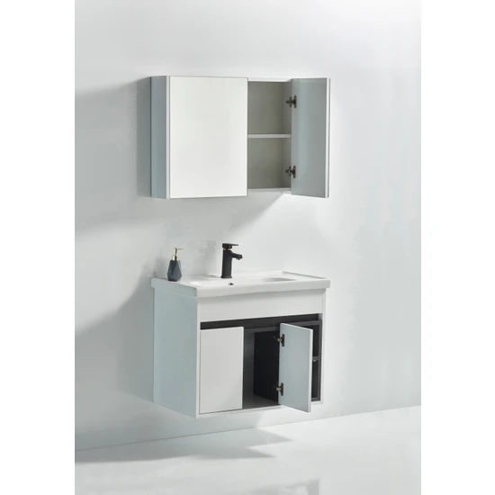 Saydam Mobilya Atlas 80 cm Banyo Dolabı Takımı Alt Üst