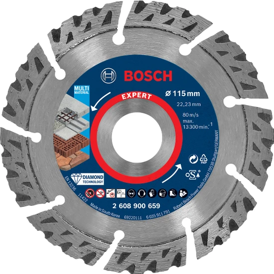 Bosch Expert Multimaterial Elmas Kesme Diski 115 x 22,23 x 2,2 x 12 mm