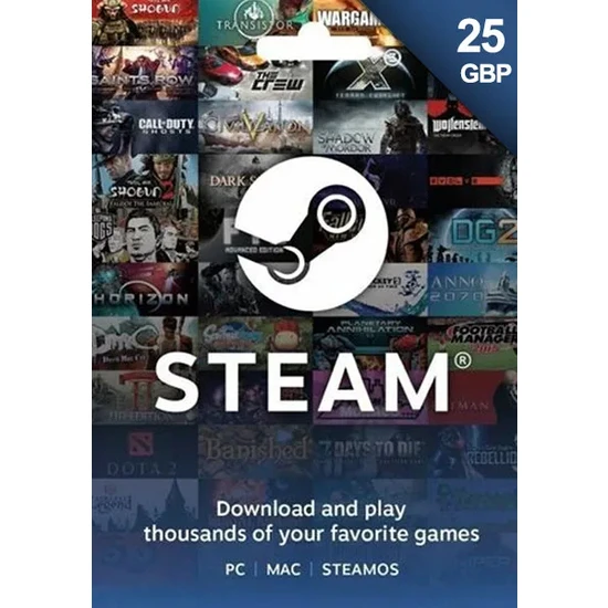 Steam Gift Card (UK) 25 GBP