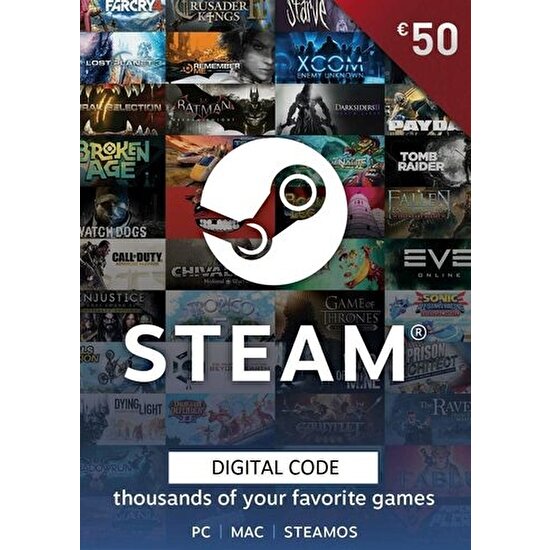Steam Gift Card 50 Euro